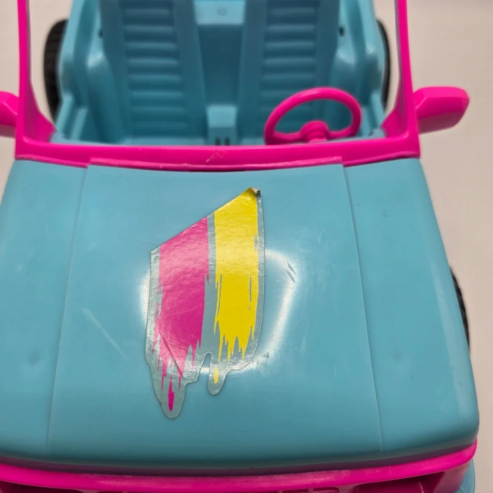 Barbie‎ Jeep Toy Vehicle Kids Blue Pink 1994 Mattel Vintage Retro Doll Car 90s